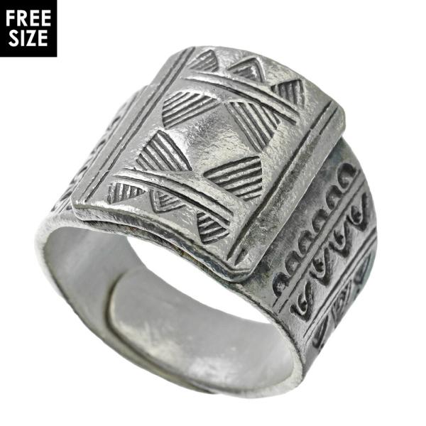 指輪 送料無料 トライアングル シールド リング メンズ カレン シルバー ピュアシルバー フリーサ...