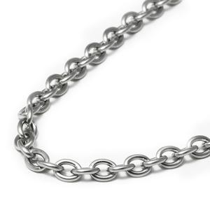 ステンレスチェーンネックレス メンズ レディース つけっぱなし 幅3mm あずき 小豆｜シルバーアクセサリーBinich