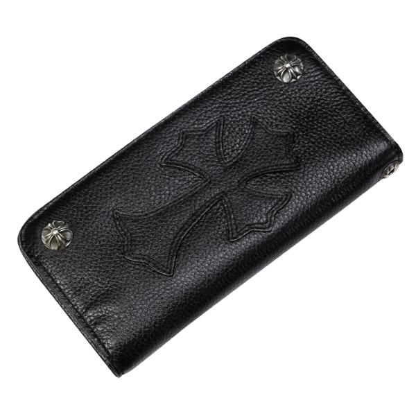 2zipゴシッククロスレザーウォレット 牛革財布 長財布 メンズ 本革