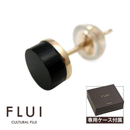 ピアス メンズ 送料無料 FLUI(フルイ) ブランド ゴールドカラムピアス オニキス K10 10...