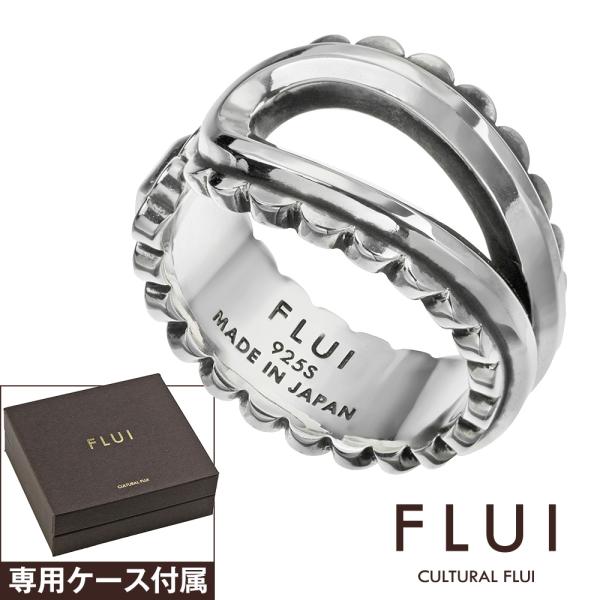 FLUI ペイズリー リング メンズ 指輪 シルバー925 勾玉 透かし彫り バンダナ柄 幅広 リヴ...