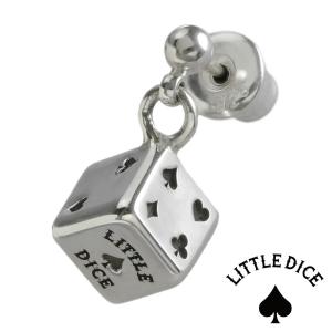 ピアス メンズ 送料無料 ブランド トランプ ダイス ドロップ ピアス LITTLE DICE シルバー925 アクセサリー サイコロ スペード シルバーピアス 片耳用 (1個売り)｜binich