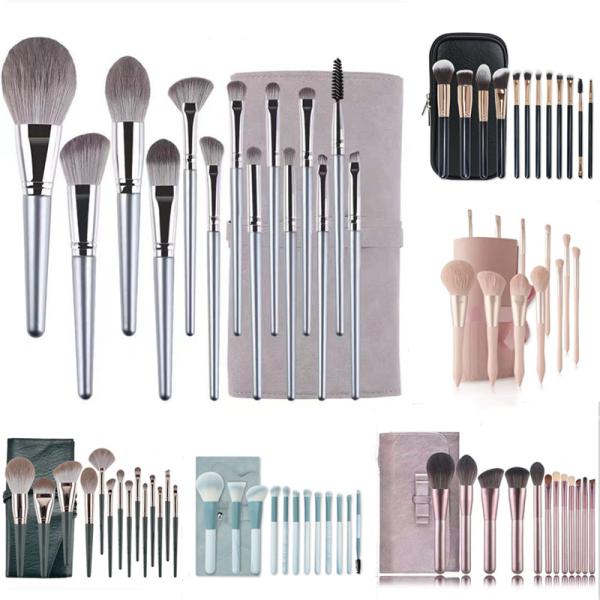 24時間内発送 メイクブラシ11/12/14本セット メイクブラシセット 収納ポーチ付き 柔らかい ...