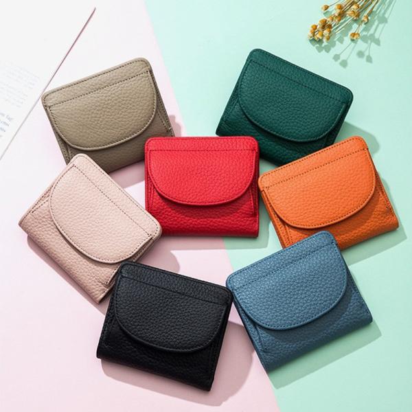 24時間内発送 ミニ財布 二つ折り財布 本革財布 カードケース コインケース 男女雇用 レディース財...