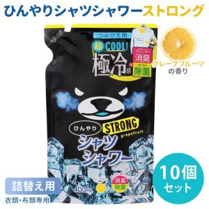 ひんやりシャツシャワー ストロング つめかえ用 10個セット グレープフルーツの香り 詰め替え用 ときわ商会｜BINOTOKI Yahoo!店