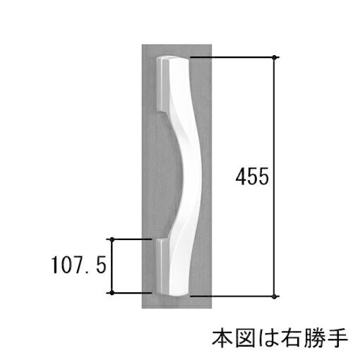 玄関ドア バーハンドル交換 MIWA POGSP 三協アルミ ドアハンドル  WD4245