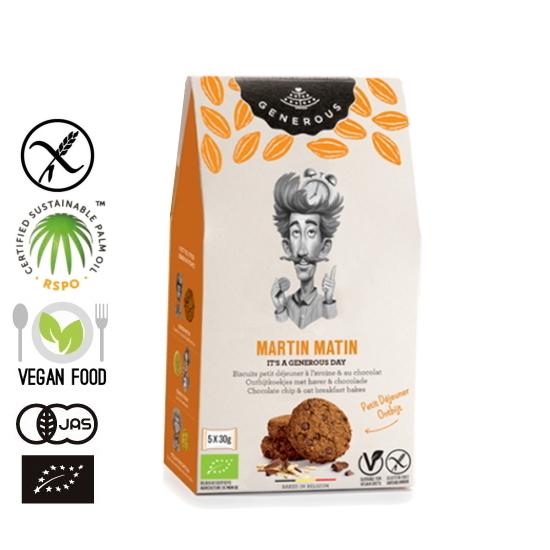 有機JAS認証 グルテンフリー クッキー （オーツ麦・チョコチップ）Martin Matin（GEN...