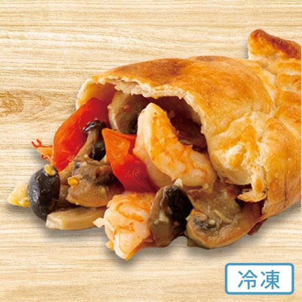 【包み焼きピザ カルツォーネ】「海老と茸のアヒージョ」天然酵母・有機小麦粉使用カルツオーネ【冷凍便】
