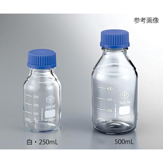 アズワン ネジ口メディウム瓶SCC　白　100mL 2070 M/100SCC 1個