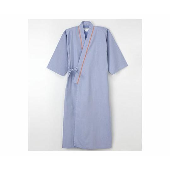 ナガイレーベン 患者衣 ゆかた型 ブルー L 1枚 SG1440