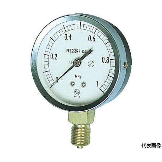 長野計器 JIS汎用形圧力計（A枠）　圧力レンジ（MPa）：0.0〜0.10 GS51-131-0....