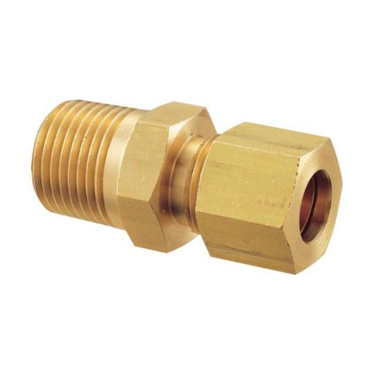 フジトク 黄銅製ハーフユニオン　Φ8×1/4B　銅管用　くい込み継手 GC-8X1/4B 1個