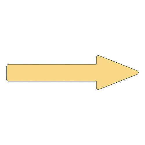 日本緑十字社 配管識別方向表示ステッカー 「→（薄い黄）」 貼矢63 1組(10枚入) 193363