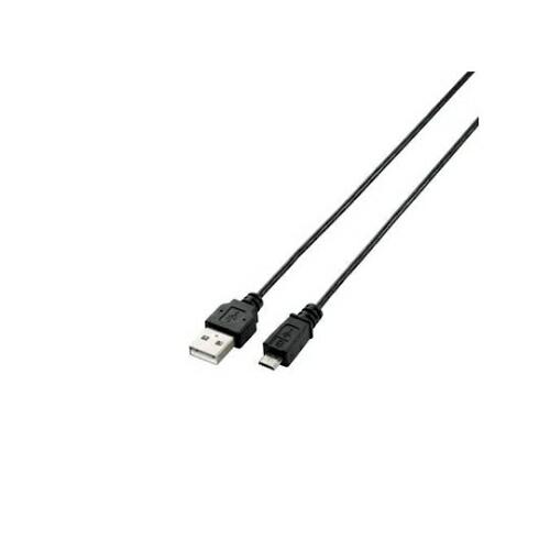 エレコム USB2.0ケーブル A-microBタイプ スリム 2m ブラック U2C-AMBX20...