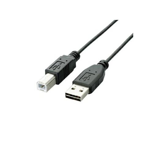 エレコム USB2.0ケーブル リバーシブルコネクタ A-Bタイプ ノーマル 1.5m ブラック U...