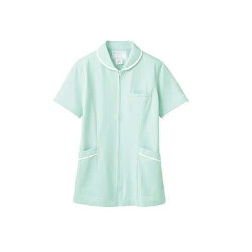 住商モンブラン ナースジャケット 半袖 ミント／白 73-1568 LL 1枚