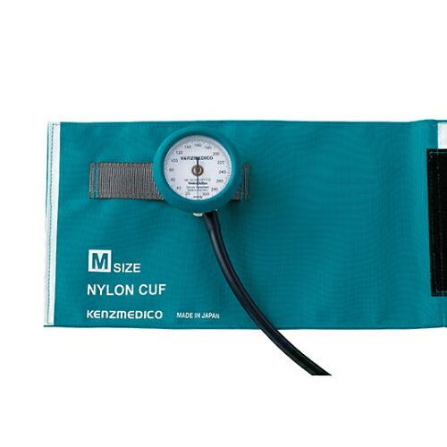 ケンツメディコ Ｎｏ．５５５　耐衝撃性アネロイド血圧計　ティール　標準型カフ仕様 0555B026