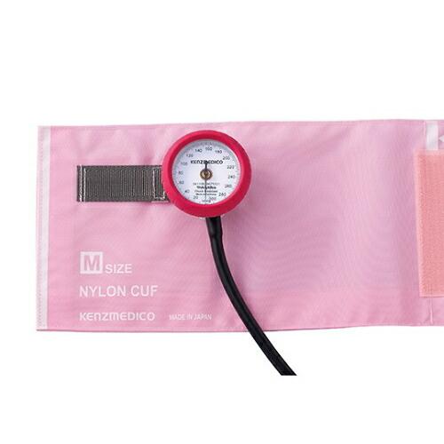 ケンツメディコ Ｎｏ．５５５　耐衝撃性アネロイド血圧計　ピンク　標準型カフ仕様 0555B027