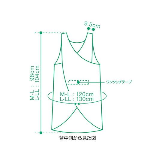 オオサキメディカル PH入浴介助用エプロン　L-LL　ピンク 1枚／パック 74771