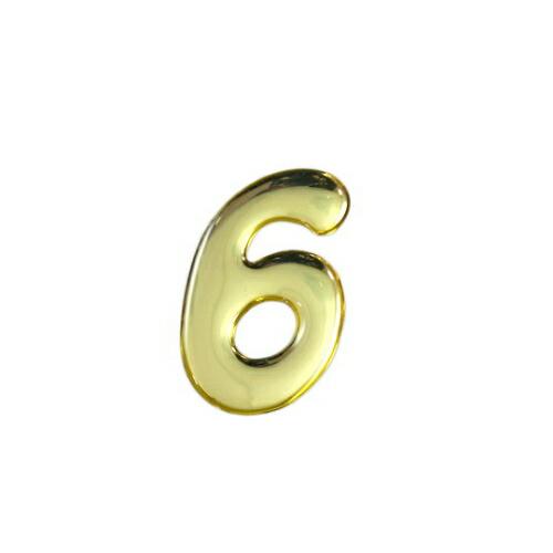 光 ゴールドメタル文字 6 35mm×1mm 1個 GM35-6