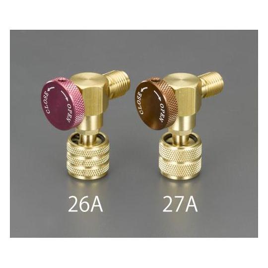 エスコ （R410A）ミニコントロールバルブ　UNF1/2"-20 EA104AD-26A 1個