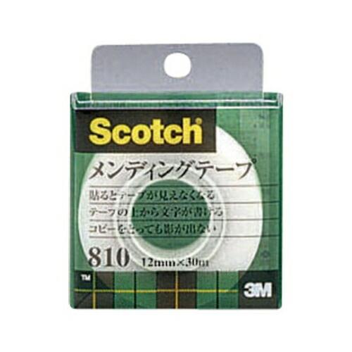 スリーエム スコッチ(R)メンディングテープ クリアケース入 幅12mm 810-1-12C 1巻