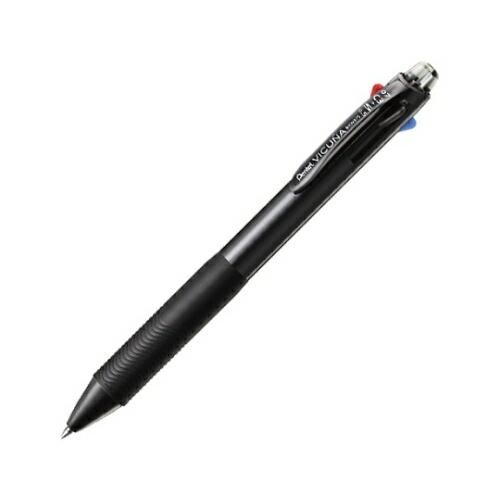 ぺんてる ビクーニャ 多機能ペン ブラック(インク色:黒・赤・青) 1本 BXW475A