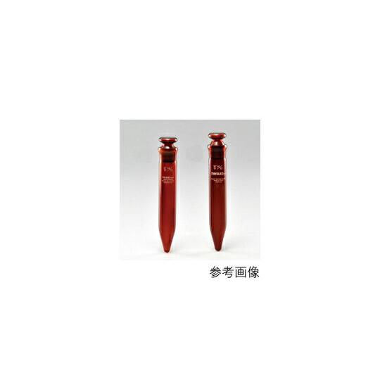 AGCテクノグラス・IWAKI 透明摺合せ遠心沈澱管 円錐 共栓付 茶 10mL 10本 1箱(10...