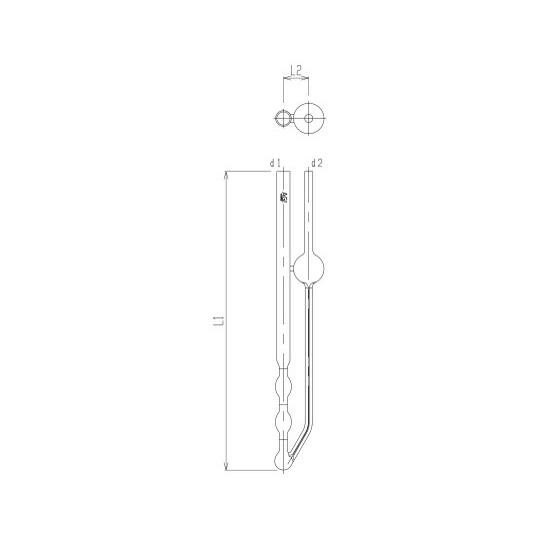 旭製作所 キャノン・フェンスケ粘度計(逆流形) 1個 4802-01