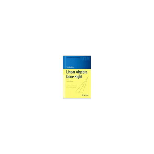 （出版社）Springer Verlag Linear Algebra Done Right 1冊 ...