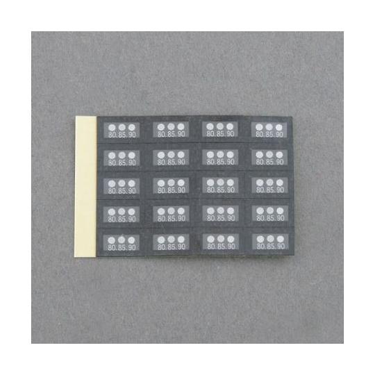 80、85、90℃示温材（サーモラベルミニ/20枚） 1箱(20枚入) EA722ZF-80