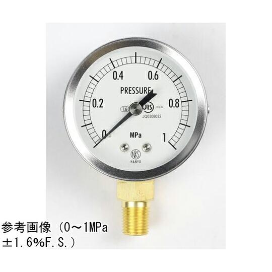 長野計器 汎用型圧力計（60Φ） 立形A枠 1MPa 1個 GS50-171