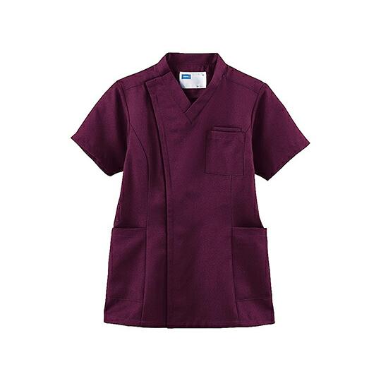 自重堂 レディーススクラブ　ホワイセル　バーガンディ　M 1枚 WH11495