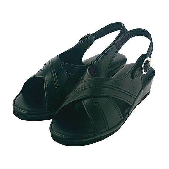 ファーストレイト クロスサンダル　ブラック　M  FR-413