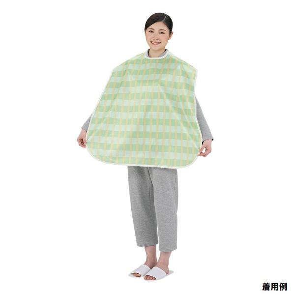 竹虎 ソフラピレン（R）エプロン　ボーダーチェック　グリーン 1枚 102301