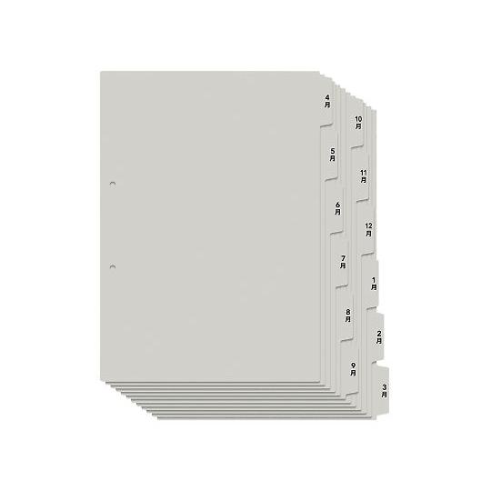 プラス 利用者カルテファイル（リングファイル）用4月〜3月インデックスシート 1セット