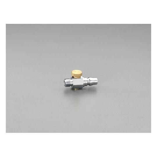エスコ Ｒ１／４”流量調整付雄ねじプラグ 1個 EA140CS-21