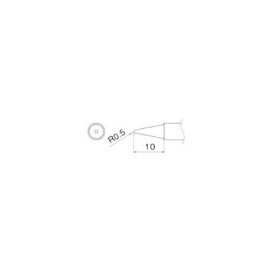 エスコ 交換用こて先 R0.5mm 1個 EA304AG-2