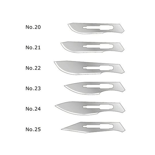 フェザー フェザー替刃メス ハンドルNo.4用 替刃No.25 (20枚入) 1箱(20枚入)