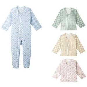 日本エンゼル 介護ねまき コンビネーション 5638A カラー：リーフピンク サイズ：S