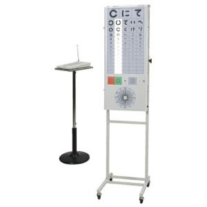 送料無料 リモコン視力表 ５ｍ用ランドルト（２列）／ひらがな（３列） M-500-A