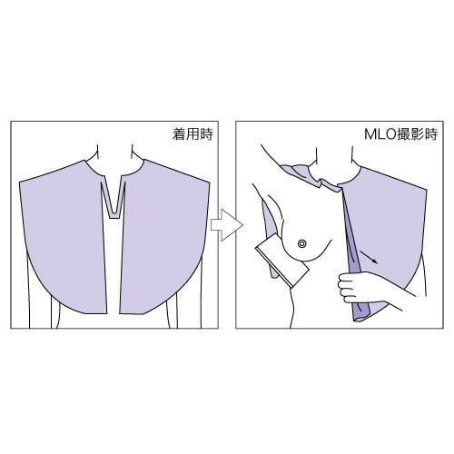 無料健康相談付 マンモグラフィー用検査衣   フリー１００枚 MG-100