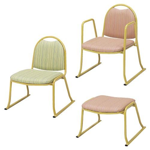 無料健康相談 対象製品 畳用正座チェア  ピンク 背付・肘付 M-3LN