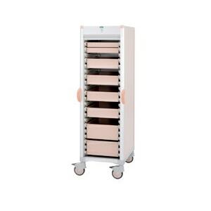 サカセ化学工業 材料搬送カート C46-AS10207B(ブルー) ピーチ