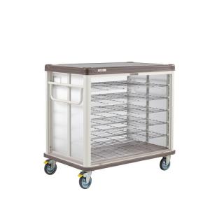 エレクター 常温配膳車ＣＯＯ（シャッター・ベーシ JCSB48R(48マイヨウ) カフェブラウン 大型商品メーカー直送 代引不可