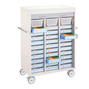 松吉医科器械 マイスコシャッター付与薬カート３０床 MY-NSK30(コマタイプ)