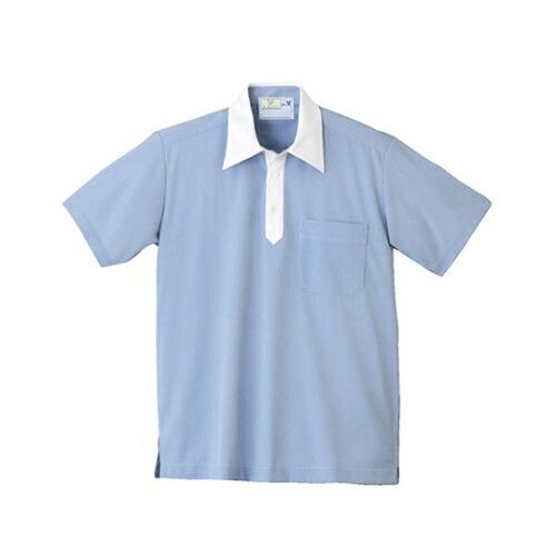 キラク ニットシャツ Ｌ CR121-75(ブルー)
