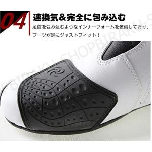 ライディングシューズ 黒色 ライダーブーツ バ...の詳細画像4
