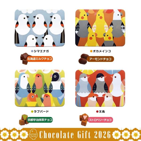 KOTORITACHI　角缶チョコ （ 全4種 ） BIRDMORE バードモア
