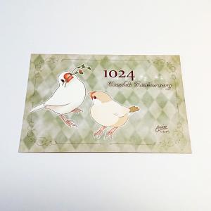 とっ とっ pi♪ 1024 Buncho's Anniversary ポストカード 白文鳥 197A0231 ネコポス 対応可能 BIRDMORE バードモア 鳥用品 鳥グッズ 雑貨 鳥 とり｜birdmore